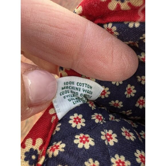 Vintage 90s Vera Bradley Americana red blue paisley sunglass case preppy classic - Picture 6 of 10